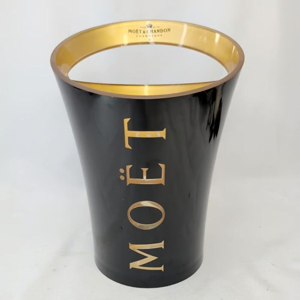 Moet & Chandon Jean Marc Gady Ice Bucket Champagne Chiller Spittoon Black Gold